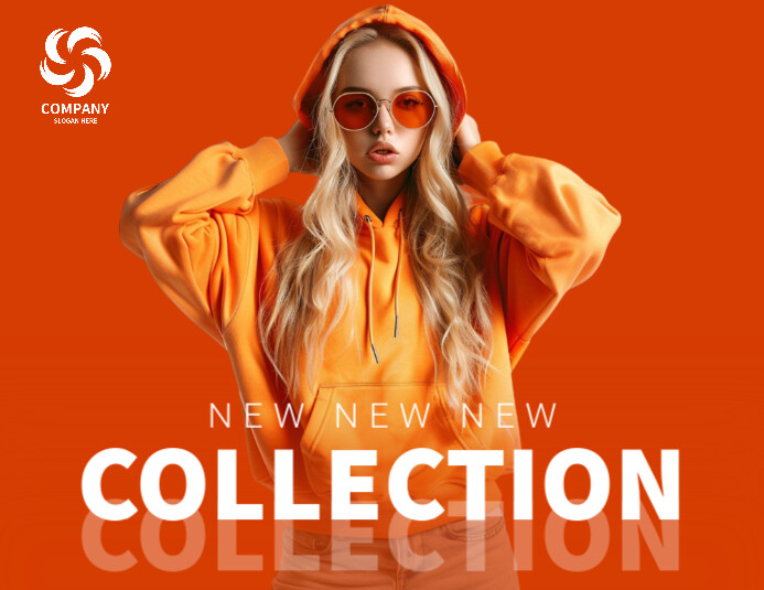 Red Modern & Minimal Fashion Collection Flyer (us Letter) template