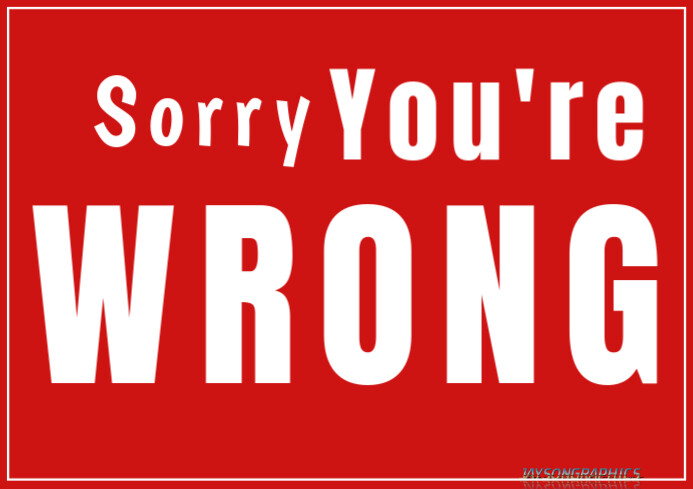 Red Modern & Minimal Sorry Sign A4 template