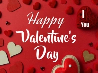 Red Modern & Minimal Valentine's Day Yard Sign template