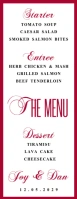 Red Modern & Minimal Wedding Menu Card Half Page Letter template