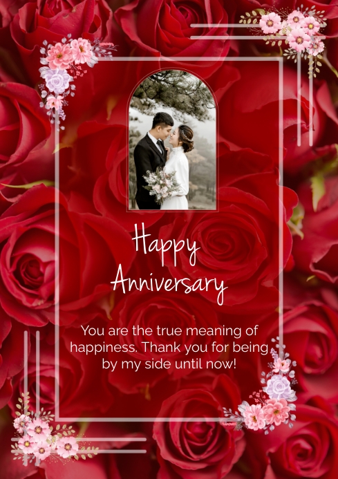 Red Modern Anniversary Template | PosterMyWall