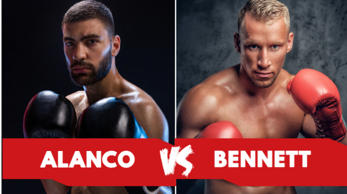 Plantilla de Red modern boxing match highlights youtube thumbnail ...