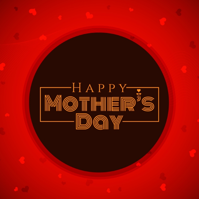Red mother's day celebration card Template PosterMyWall