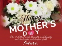 Red Mothers Day , Happy Mothers Day Video Yard Sign 庭院招牌 template