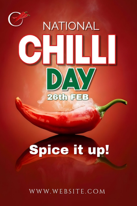 Red National Chilli Day Poster Template | PosterMyWall