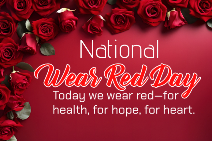 Red National Wear Red Day Poster Template | PosterMyWall