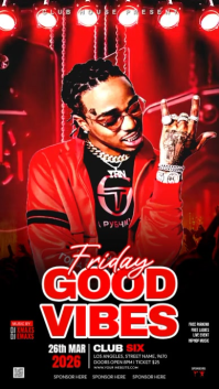 Red Neon Club Event Promotion Instagram Story Video template