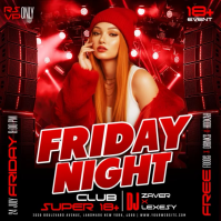 Red Neon Club Night Event Instagram Post Video Instagram-Beitrag template