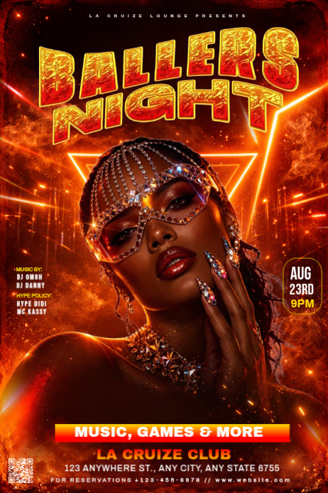 Modèle Red Neon Club Night Event Poster | PosterMyWall