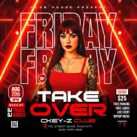 Red Club Event Promotion Message Instagram Template