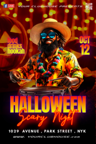 Red Halloween Party Plakat Template