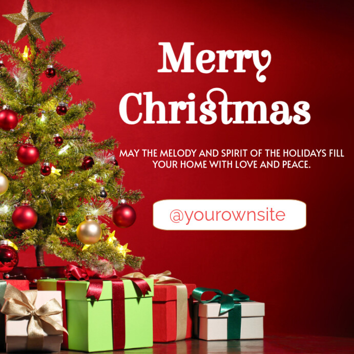 Copy of Red Neon Merry Christmas Instagram Post | PosterMyWall