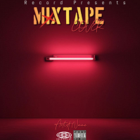 Red Neon Mixtape Album Cover Album Cover Обложка альбома template