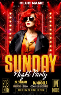 黑色 Night Party Halv side bred Template