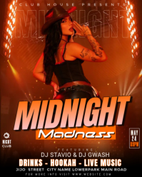 Red Neon Nightclub Event Instagram Portrait template