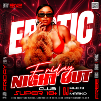 Black Nightclub Event Instagram Plasing Template