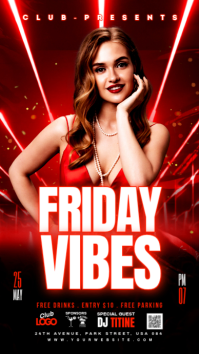 Red Neon Nightclub Event Instagram Story template