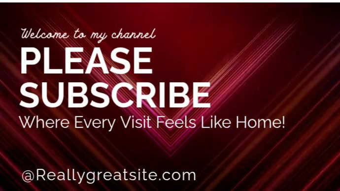 Red Neon Red Neon Welcome To My Channel Intro Screen Template Please ...