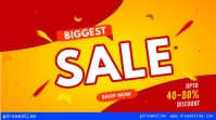 Red Neon Retail Flyer Digital Display (16:9) template