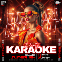 Red Urban Karaoke Night Iphosti le-Instagram Template