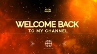 Red Neon Welcome To My Channel Digital Display (16:9) template