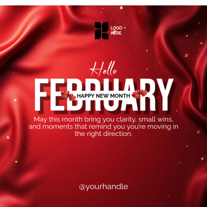 Red New Month Celebration Instagram Post Template | PosterMyWall