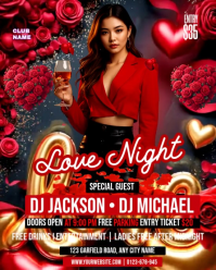 Red Nightclub Event Instagram Portrait Video template