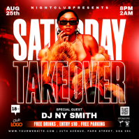 Red Nightclub Event Promotion Instagram Post template