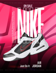 Red Nike Air Jordan Promotion Flyer template