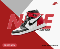Red Nike Shoe Promotion Medium Rectangle Rectángulo Mediano template