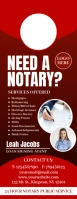 Red Notary Service Door Hanger Template Türhänger