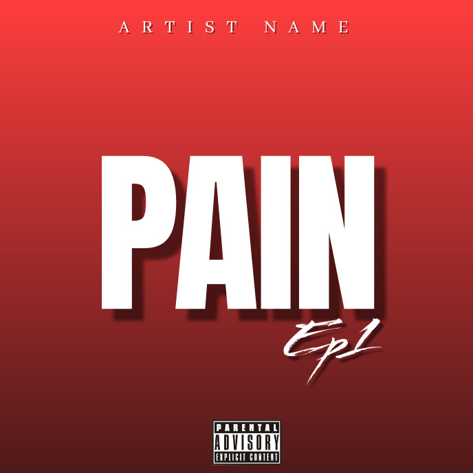 Red Pain Album Cover Album Cover template