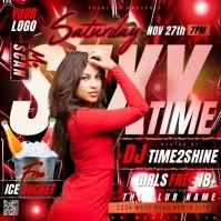 Red Party design template