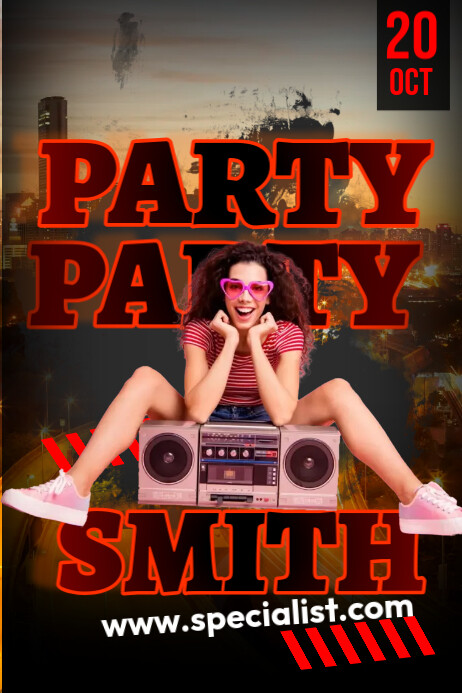 Red Party Flyer Template | PosterMyWall