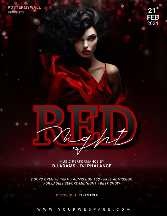 Flyer Design Red Color Red Party flyer template | PosterMyWall