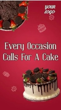 Red Pastel Cakes That Celebrate  Instagram Reel template