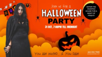 Red Pastel Halloween Night Party Digital Display (16:9) template