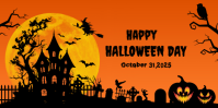 Red Pastel Happy Halloween Day 31 October 2025halloween Day 31 October Night Party Eventbrite Banner template