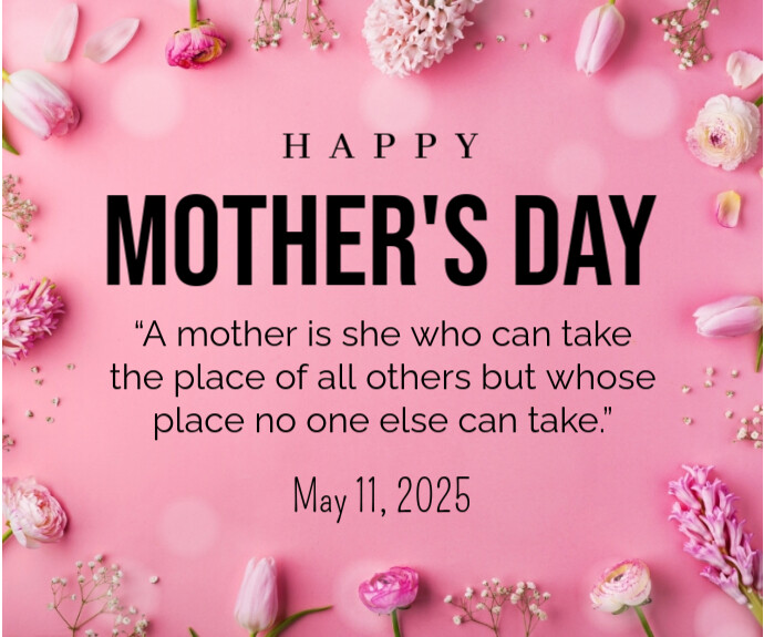 Red Pastel Happy Mother's Day Instagram Posts  Medium Rectangle Średni prostokąt template