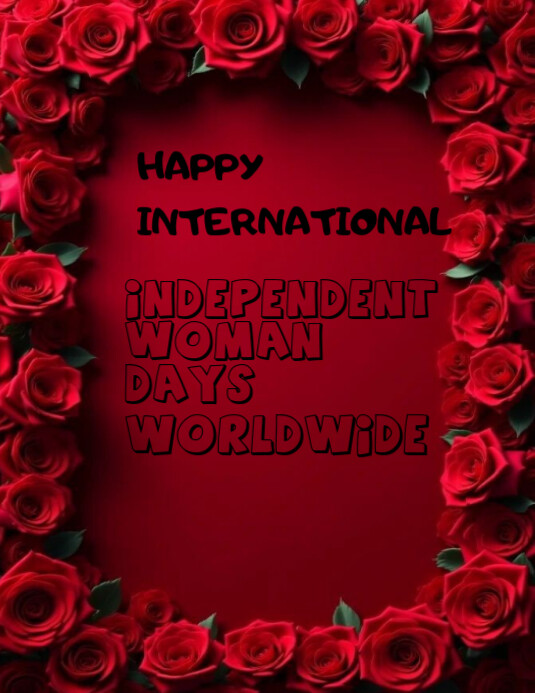 Red Pastel Independent Women Days  Flyer (us Letter) template
