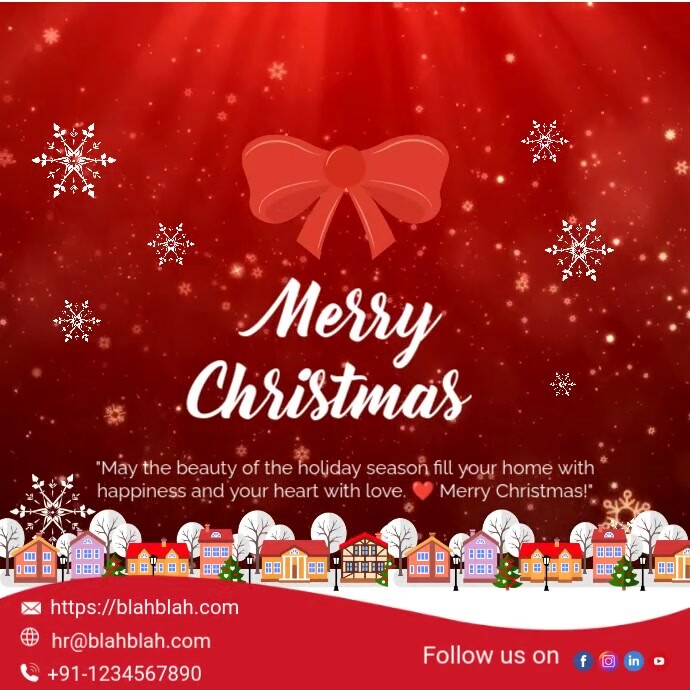 Copy of Red Pastel Merry Christmas Instagram Post | PosterMyWall