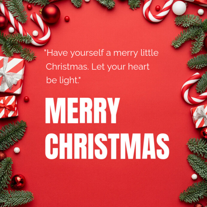 Copy of Red pastel Merry Christmas Wishes Instagram Post | PosterMyWall
