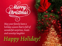 Red Pastel Merry Christmas  Yard Sign template