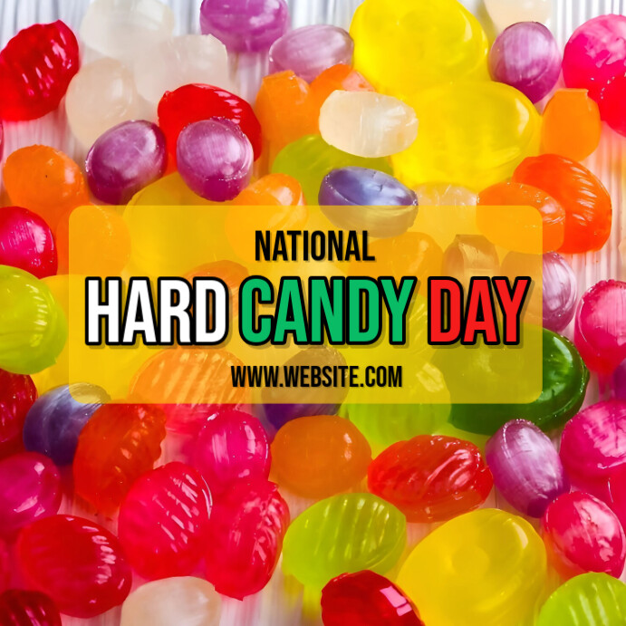 Red Pastel National Hard Candy Day Instagram Post Template PosterMyWall