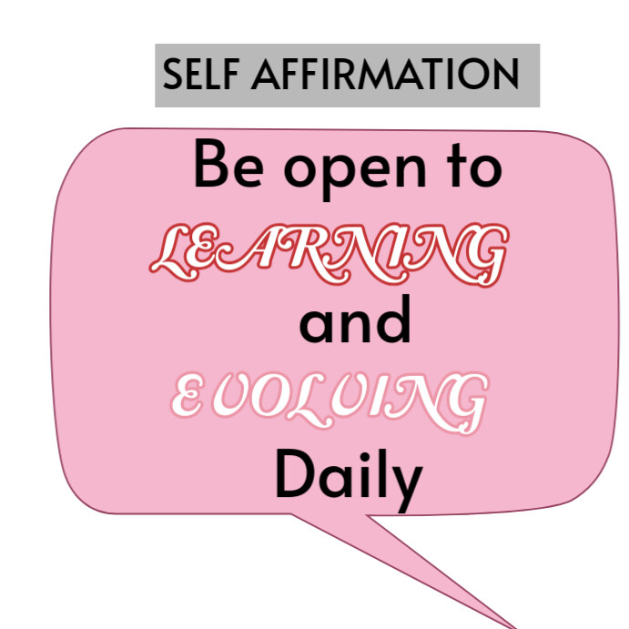 Copy of Red Pastel Self Affirmation Instagram Post | PosterMyWall