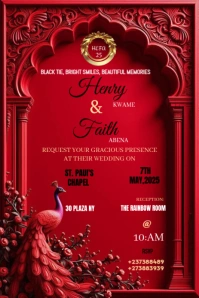 Red Pastel The Image Is A Vibrant And Ornate Wedding Invitation Card  Pinterest Graphic template