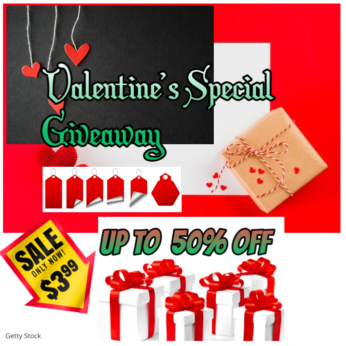 Red Pastel Valentine Sale Instagram Post template