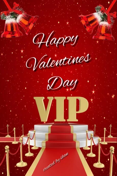 Vip Poster Idea Red Pastel Vip Poster Template | PosterMyWall
