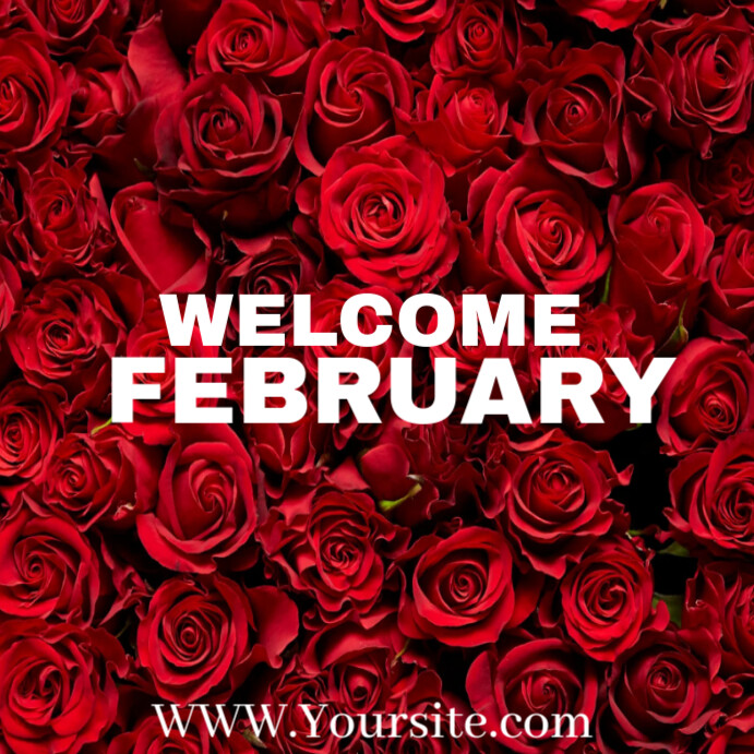 Copy of Red Pastel Welcome February Template Instagram Post | PosterMyWall