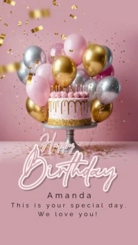 Red Pink And Gold Instagram Story template